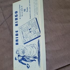 Vintage 1957 Bridal Bingo Game